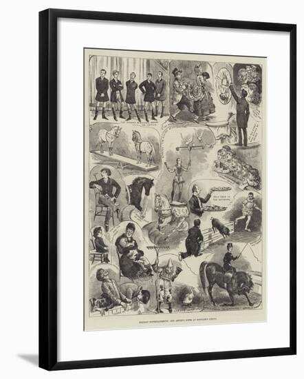 Holiday Entertainments, Our Artist's Notes at Hengler's Circus-Alfred Courbould-Framed Giclee Print