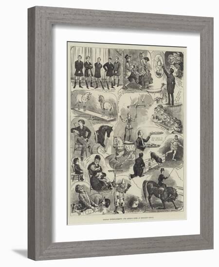 Holiday Entertainments, Our Artist's Notes at Hengler's Circus-Alfred Courbould-Framed Giclee Print