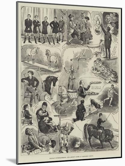 Holiday Entertainments, Our Artist's Notes at Hengler's Circus-Alfred Courbould-Mounted Giclee Print