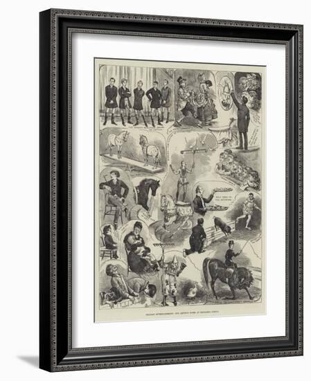 Holiday Entertainments, Our Artist's Notes at Hengler's Circus-Alfred Courbould-Framed Giclee Print