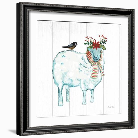 Holiday Farm Animals III-Farida Zaman-Framed Art Print