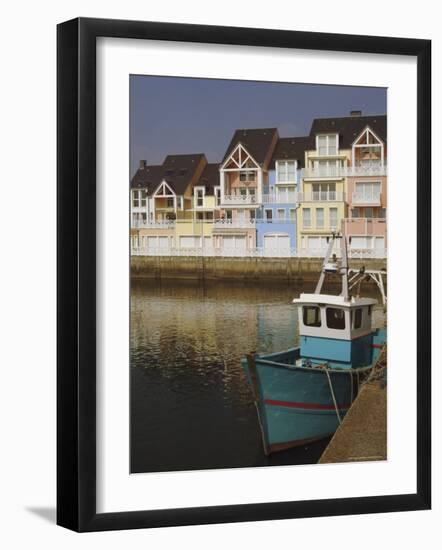 Holiday Flats Overlooking the Port, Deauville, Calvados, Normandy, France-David Hughes-Framed Premium Photographic Print