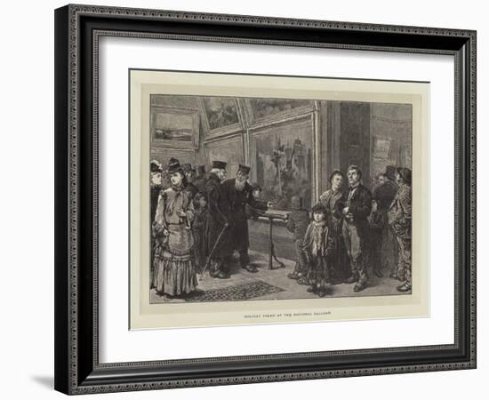 Holiday Folks at the National Gallery-Charles Green-Framed Giclee Print