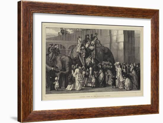 Holiday Folks at the Zoological Gardens-null-Framed Giclee Print