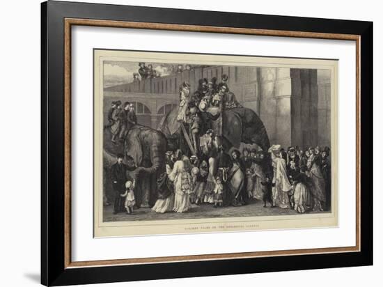 Holiday Folks at the Zoological Gardens-null-Framed Giclee Print