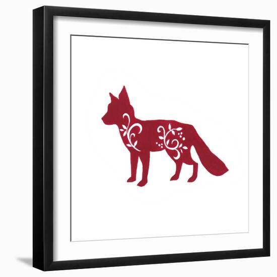 Holiday Fox-Janice Gaynor-Framed Art Print