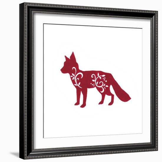 Holiday Fox-Janice Gaynor-Framed Art Print