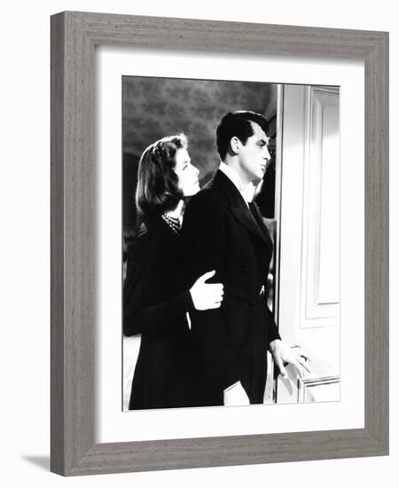 Holiday, from Left: Katharine Hepburn, Cary Grant, 1938-null-Framed Premium Photographic Print