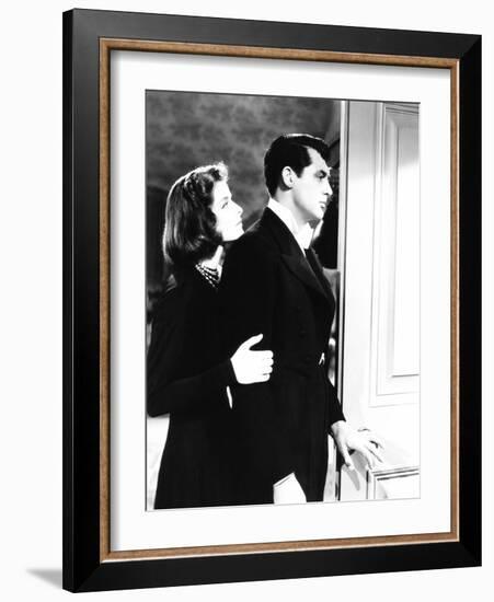 Holiday, from Left: Katharine Hepburn, Cary Grant, 1938-null-Framed Premium Photographic Print