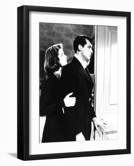 Holiday, from Left: Katharine Hepburn, Cary Grant, 1938-null-Framed Premium Photographic Print