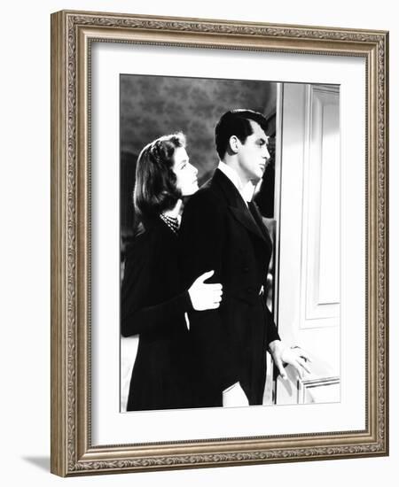 Holiday, from Left: Katharine Hepburn, Cary Grant, 1938-null-Framed Photo