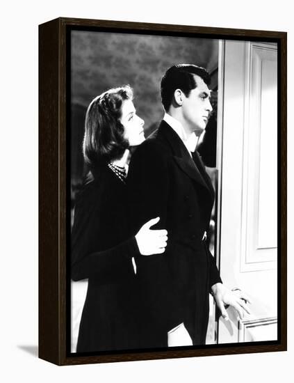 Holiday, from Left: Katharine Hepburn, Cary Grant, 1938-null-Framed Stretched Canvas