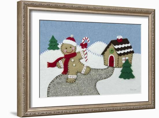 Holiday Gingerbread Man-Betz White-Framed Art Print