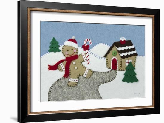 Holiday Gingerbread Man-Betz White-Framed Art Print