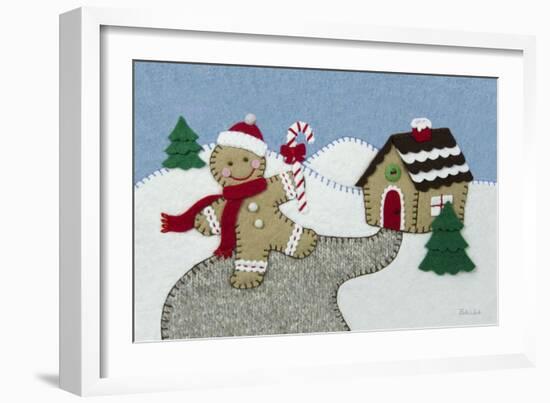 Holiday Gingerbread Man-Betz White-Framed Art Print