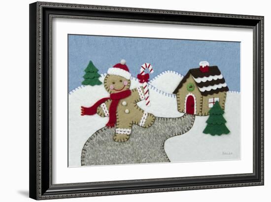 Holiday Gingerbread Man-Betz White-Framed Art Print