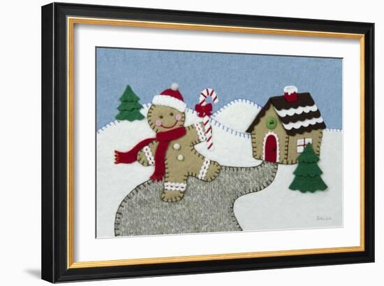 Holiday Gingerbread Man-Betz White-Framed Art Print