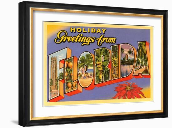 Holiday Greetings from Florida-null-Framed Art Print