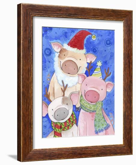 Holiday Hogs-Valarie Wade-Framed Giclee Print