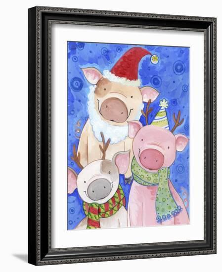 Holiday Hogs-Valarie Wade-Framed Giclee Print