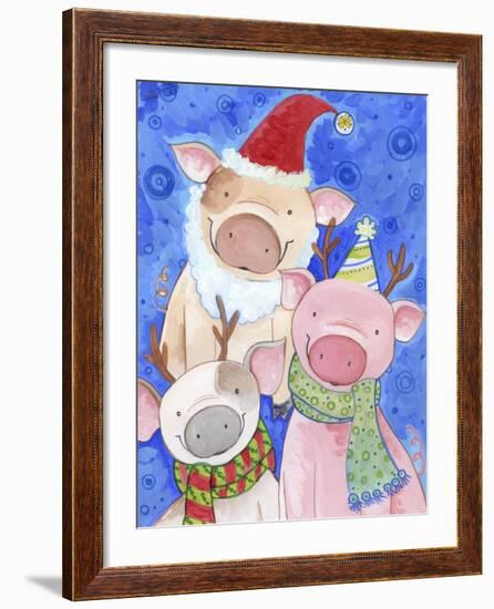 Holiday Hogs-Valarie Wade-Framed Premium Giclee Print