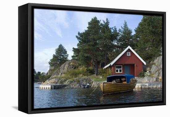 Holiday Home on an Island in the 'Fjords' Near Kristiansand, Norway-Natalie Tepper-Framed Stretched Canvas