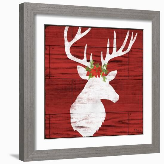 Holiday Lodge Silhouette I-Paul Brent-Framed Art Print