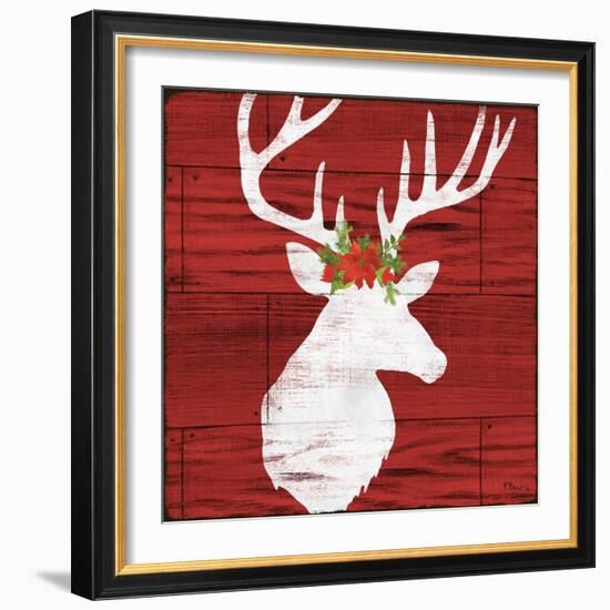 Holiday Lodge Silhouette I-Paul Brent-Framed Art Print