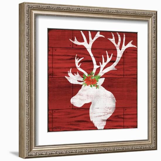 Holiday Lodge Silhouette II-Paul Brent-Framed Art Print