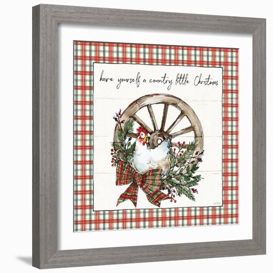 Holiday on the Farm V Plaid-Anne Tavoletti-Framed Art Print