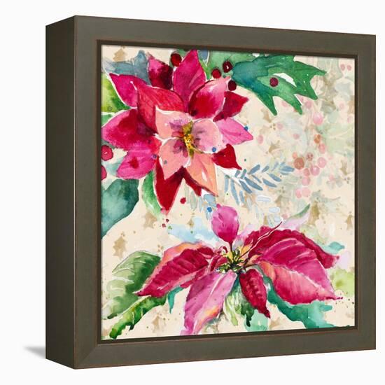 Holiday Poinsettia I-Patricia Pinto-Framed Stretched Canvas