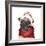 Holiday Pug-Elizabeth Medley-Framed Art Print