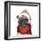 Holiday Pug-Elizabeth Medley-Framed Art Print