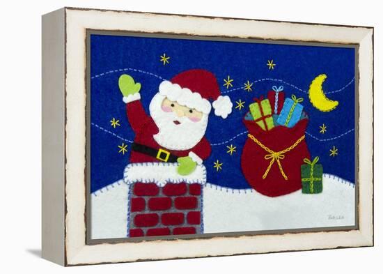 Holiday Santa-Betz White-Framed Stretched Canvas