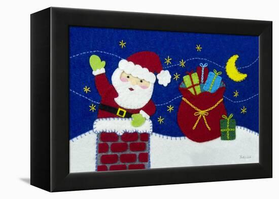 Holiday Santa-Betz White-Framed Stretched Canvas