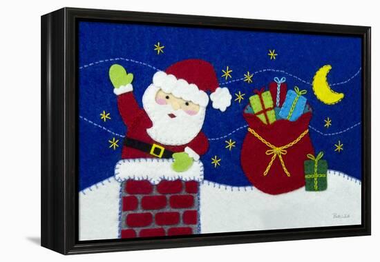 Holiday Santa-Betz White-Framed Stretched Canvas