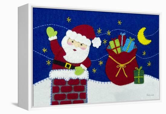 Holiday Santa-Betz White-Framed Stretched Canvas