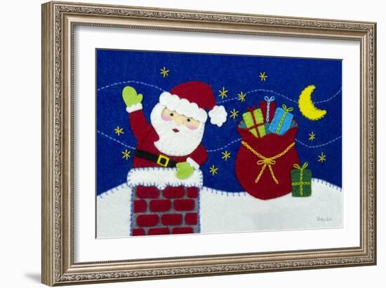 Holiday Santa-Betz White-Framed Art Print