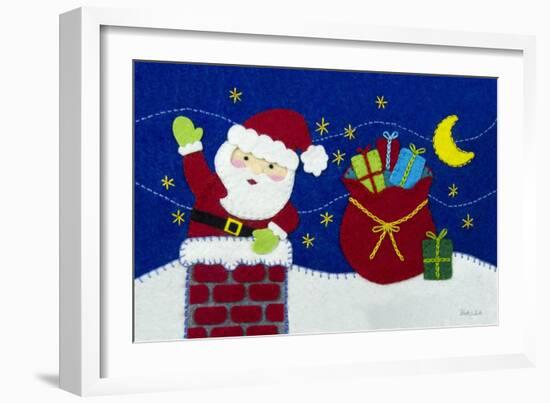 Holiday Santa-Betz White-Framed Art Print