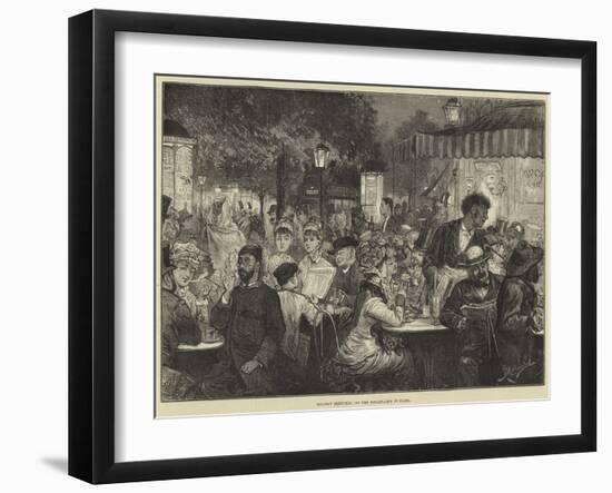 Holiday Sketches, on the Boulevards in Paris-Frederick Barnard-Framed Giclee Print