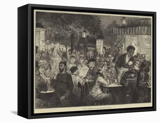 Holiday Sketches, on the Boulevards in Paris-Frederick Barnard-Framed Premier Image Canvas