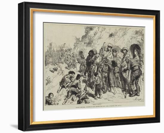 Holiday Sketches, Tourists in Spain Visiting the Gipsy Caves at Granada-Frederick Barnard-Framed Giclee Print