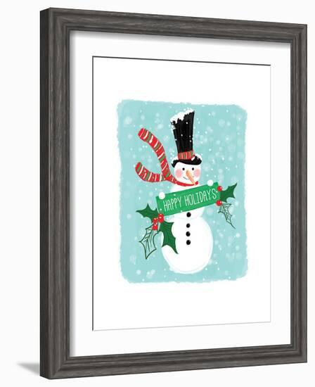 Holiday Snowman-Sara Berrenson-Framed Art Print