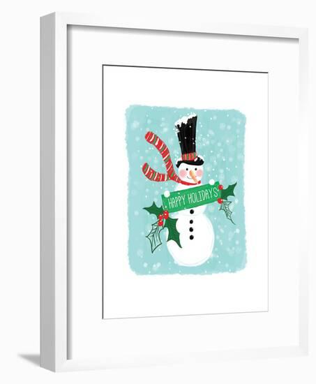 Holiday Snowman-Sara Berrenson-Framed Art Print