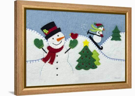 Holiday Snowman-Betz White-Framed Stretched Canvas