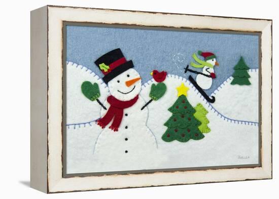 Holiday Snowman-Betz White-Framed Stretched Canvas