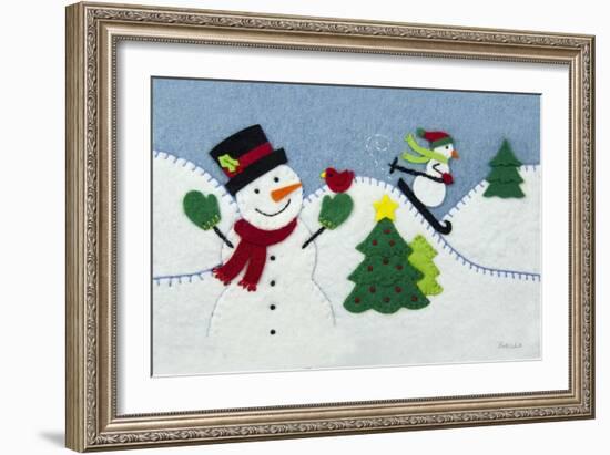 Holiday Snowman-Betz White-Framed Art Print