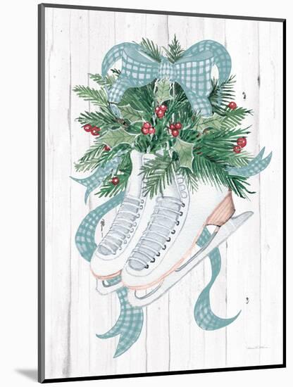 Holiday Sports Ice Skates-Kathleen Parr McKenna-Mounted Art Print