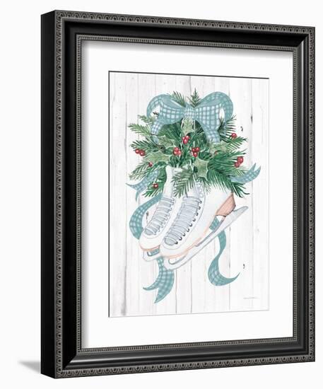 Holiday Sports Ice Skates-Kathleen Parr McKenna-Framed Art Print