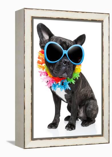 Holiday Summer Dog-Javier Brosch-Framed Premier Image Canvas